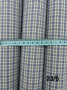 Tkanina bawełniana - jeans/granat/biały