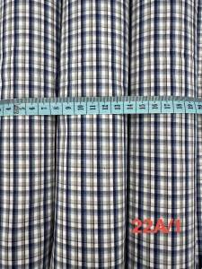 Tkanina bawełniana - niebieski/granat/beż/biały