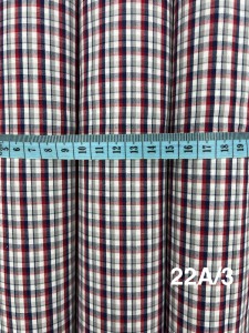 Tkanina bawełniana - czerwony/granat/beż/biały